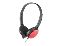 uGo Home USL-1222 - Headset - på örat - kabelansluten - 3,5 mm kontakt - röd