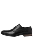 Jack & Jones Leather Formal Dress Shoes - Black, Black, Size 43, Men