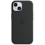 Apple iPhone 15 Silicone Case with MagSafe (Black)