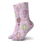 Kevin-Shop Men's And Women Socks- Hot Air Ballooning Colorful Funny Novelty Crew Socks