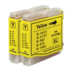 2 Yellow Ink Cartridges compatible with Brother MFC-440CN MFC-465CN MFC-5460CN