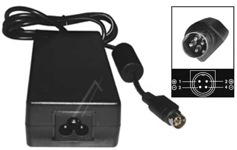 Strömadapter för LCD / TV / Monitor - 12V - 6.6A - 4pin (1/2=plus. 3/4=minus)