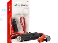Amio Adapter För Cigarettändaruttag Med 12V 24V Krokodiluttag 60Cm Amio-03802