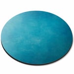 Round Mouse Mat - Pretty Blue Aqua Teal Cool Office Gift #2020