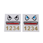 2 Sets Drone Stickers,Camera Drone Body Skin Cool Shark Face 3M Decals with Battery Number Sticker for DJI Mavic PRO