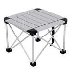 FIONAT Aluminium Portable Camping Table Folding Table Lightweight Garden Outdoor Foldable Picnic Table with Carry Bag for Picnic, BBQ, Fishing, Hiking and Travel, 41 x 41 x 31cm