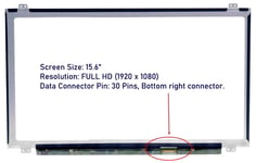 New Dell Inspiron 15-7599 Compatible D/N 09HG62 Laptop Led Lcd 30 PIN Connector