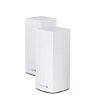 Linksys Atlas Pro 6 Velop Dual Band Whole Home Mesh WiFi 6 System (AX5400) - WiFi Router, Extender, Booster with up to 5400 sq ft / 500 sqm Coverage, 4x Faster Speed for 60+ Devices - 2 Pack, White
