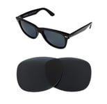 NEW POLARIZED REPLACEMENT BLACK LENS FIT RAY BAN WAYFARER RB4340 50mm SUNGLASSES