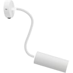 Creative Cables - Fermaluce Flex 30 Leuchte mit Mini Baldachin mit Schalter und Strahler mit Tub-E14 Lampenschirm Sans ampoule - Blanc mat - Sans
