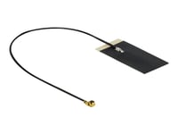 Delock Wlan 802.11 Ac/Ax/A/H/B/G/N Antenna Mhf I Plug 2.7 - 3.0 Dbi 1.13 15 Cm Fpc Internal Self Adhesive - Antenn - Smart Hem - 2.7-3 Dbi - Häftmontering - Svart