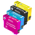 4x 502XL NonOEM Ink Cartridges For Epson WF-2860DWF WF-2865DWF XP-5100 XP-5105