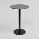 Pyöreä baaripöytä, musta jalka, kansi useissa väreissä Tummanharmaa Ø90 cm