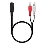 Nano Cable 10.24.1301- Câble audio stéreo Jack vers RCA, mâle-femelle, 1.5mts