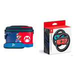 PDP Gaming Officially Licensed Switch Pull-N-Go Travel Case - Mario - Works with Switch OLED and Lite & Nintendo Switch Joy-Con Wheel Accessory Pair