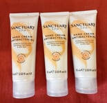 3 X Sanctuary Spa Antibacterial Hand Cream 75ml Shea & Aloe Vegan Cruelty Free##