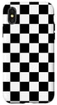 iPhone X/XS black-and-white chess checkerboard checkered pattern, Case