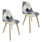 Chaises de salle é manger Doriana en patchwork