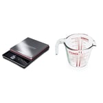 Heston Blumenthal Precision by Salter 1140A HBBKDR Digital Kitchen Scales & Pyrex Measuring Jug 500ml | Capacity 568ml / 20 ounce | P586, Multicolor