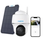 Reolink Caméra Surveillance 4MP 2.4-5 GHz WiFi Batterie Série Argus PTCam ProHD,360° Pan-Tilt,Vision Nocturne,Détection Humaine,+SP