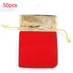 50 st 7 x 9 cm sammet väska mjuk dragkammare påse smycken bröllop presentförvaring väska