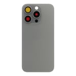 Glass Back For iPhone 15 Pro Max Natural Titanium Battery Door Plain No Logo
