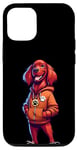 iPhone 13 Pro Irish Setter Dog Cool Jacket Outfit Dog Mom Dad Case