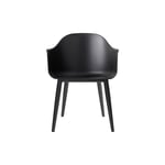 Harbour Dining Chair Wood Base Plastic, Black Oak/black