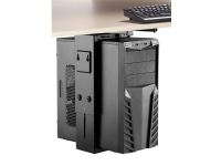 SpeaKa Professional SP-6353552 PC-holder Underbord, Vertikal , Horisontal Sort Tilladt belastning til vægt: 10 kg
