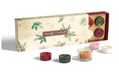 Yankee Candle Mini Tea Light Candle Set With Holder Christmas Scented Gift Box
