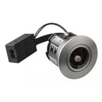 LEDlife downlight Inno88 - MR16,12V, borstad alu, IP44, godkänd i isolering
