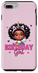 Coque pour iPhone 7 Plus/8 Plus La fille d'anniversaire Princesse Melanin Afro Licorne