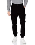 Urban Classics Men's Corduroy Cargo Jogging Pants Trouser, Black, S