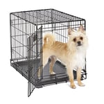 MidWest Homes for Pets - Cage pour chiens iCrate 60,96 cm, modèle amélioré, une porte, Noir