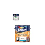 Dulux Quick Dry Gloss Paint, 750 ml (White) with Easycare Washable and Tough Matt (White Cotton)