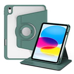 iPad 10.9 (2022) Roterande stöd Tab Fodral - Midnight Green