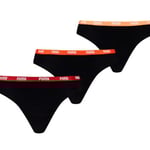 Puma Trosor 3P Iconic String Svart/Röd bomull Large Dam