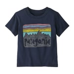 Patagonia Patagonia Baby Fitz Roy Skies T-shirt - New Navy - Barn - 2T- Naturkompaniet