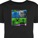 Barn-T-shirt | Bekväm T-shirt för Barn Minecraft svart 9-11 År