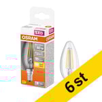 LED lampa E14 | C35 klar | 2700K | 4W (40W) 6st [Osram]