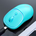 iMICE W-618 Rechargeable 4 Buttons 1600 DPI 2.4GHz Silent Wireless Mouse for Computer PC Laptop (Blue)