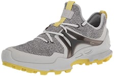 ECCO Men's Biom C Knit Trail Running Shoe, Concrete/Titanium, 9-9.5