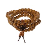 Unisex 8 mm pärlor Meditationsarmband 108 träpärlor Buddha bönarmband present