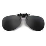 Svart Clip-on Aviator solglasögon pilotglasögon