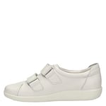 ECCO Women's Soft 2.0 Low-Top Sneakers,Bright White,8 UK
