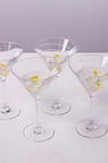 Cheers Set Of 4 Martini Glasses