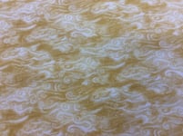 Henry Glass - Holiday Spirt By Debi Hron - 100% Cotton - Yellow Swirly Fabric