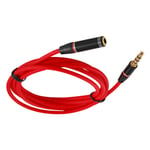 Fivetech 1M 3.5mm AUX Plug Jack Stereo Audio Headphone Extension Cable Male to Female M/F