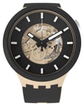 Swatch SB03C100 TIME FOR TAUPE BIG BOLD (47mm) Black and Watch