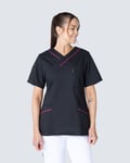 Almedahls Svart/Cerise V-blus Dam L